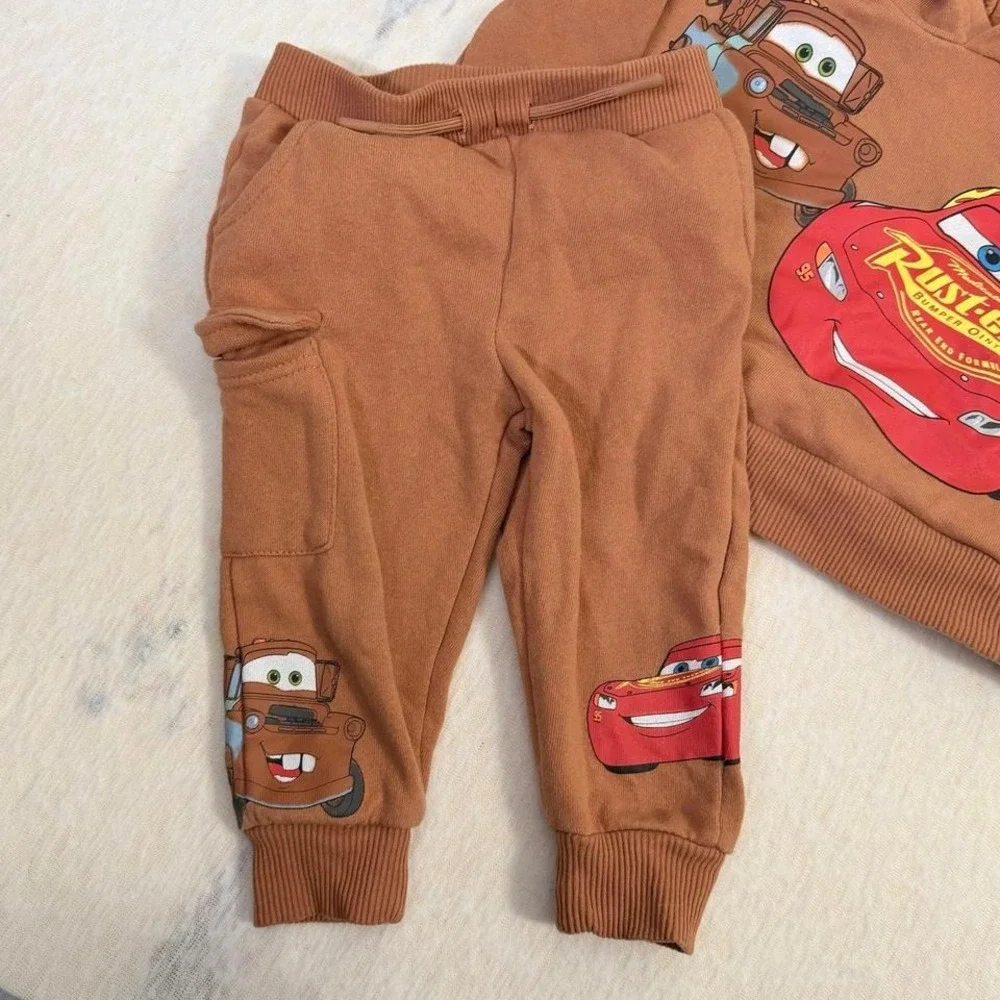 Disney Cars Hoodie Jogger Set Toddler Boys 18M Lightning‎ McQueen Mater